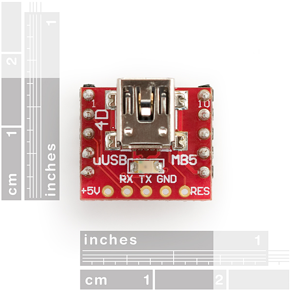 Интерфейсная плата для переходника CP2102 : mini-USB --> Serial