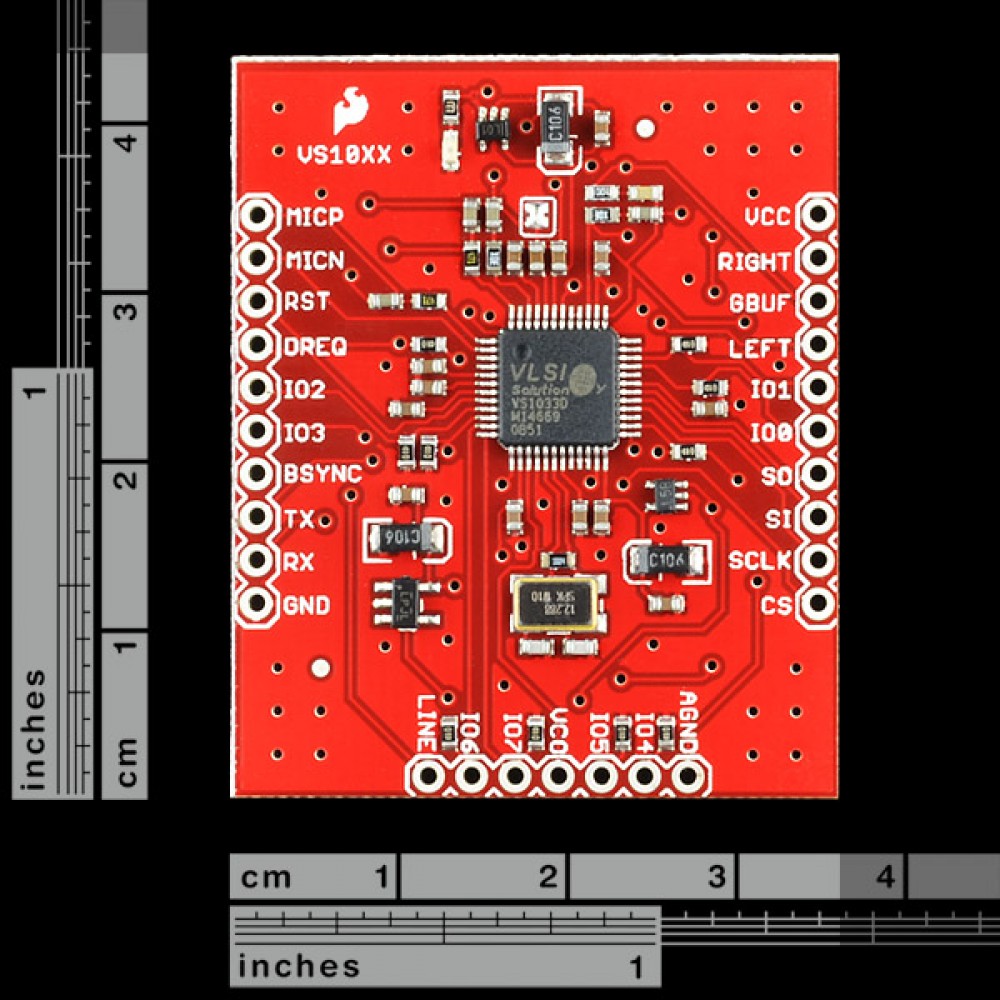 Интерфейсная плата для VS1033D MP3