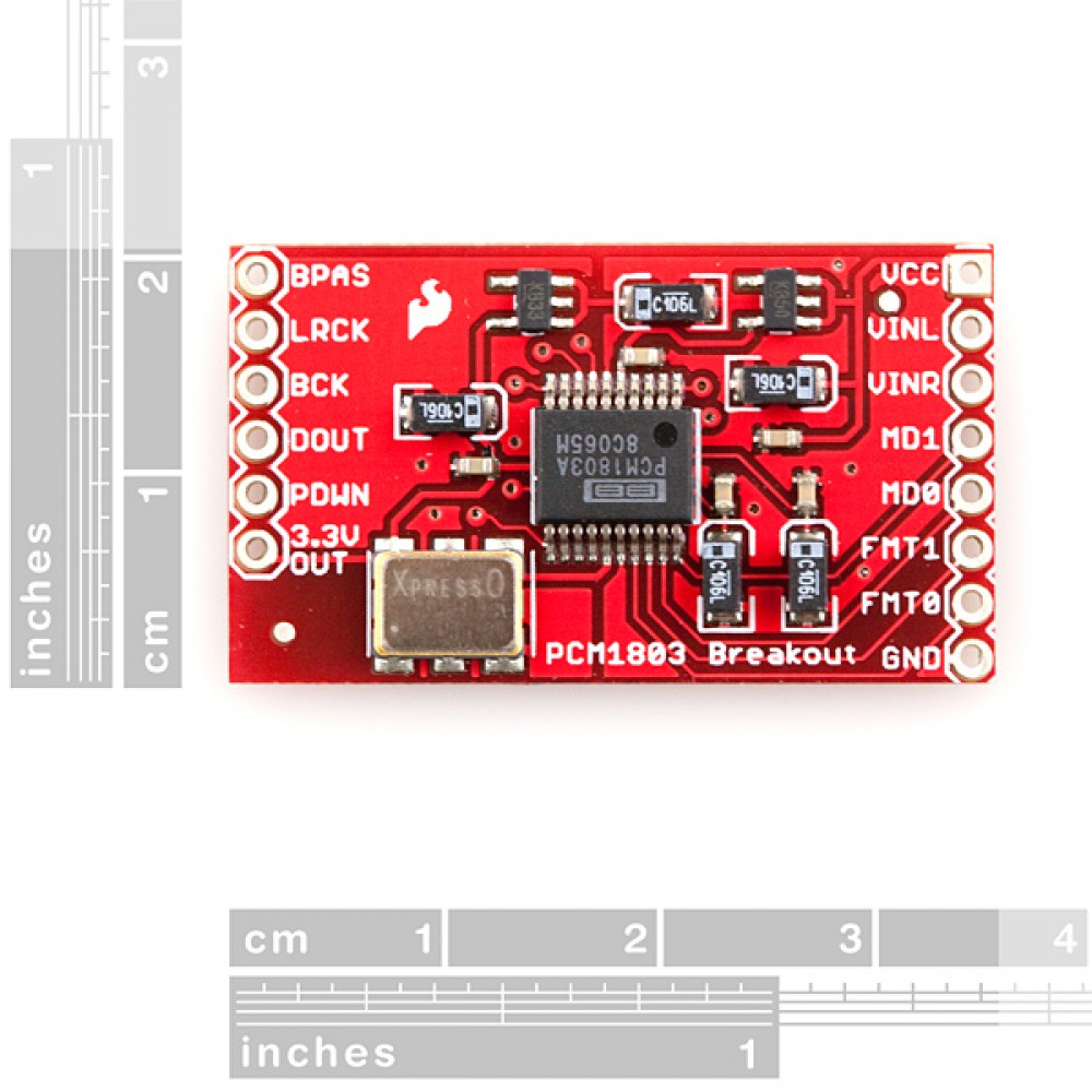 Интерфейс к АЦП преобразователю PCM1803A