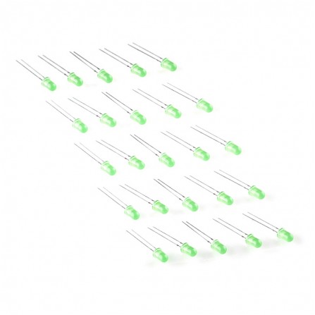 LED-индикаторы - Зеленые - 5 мм (25 штук)