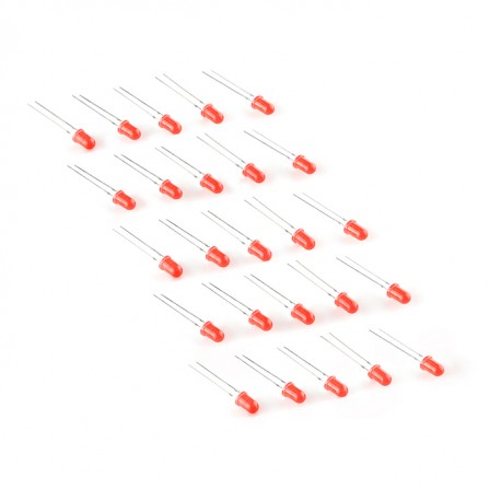 LED-индикаторы - Красные - 5 мм (25 штук)