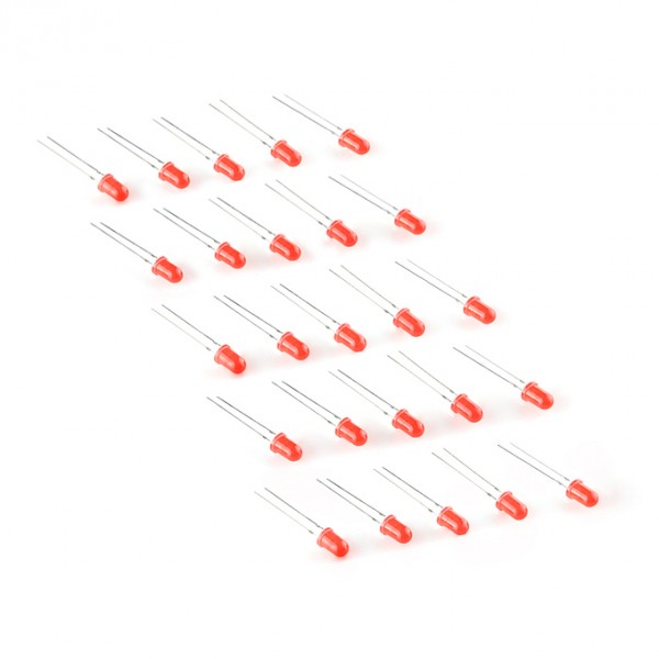 LED-индикаторы - Красные - 5 мм (25 штук)