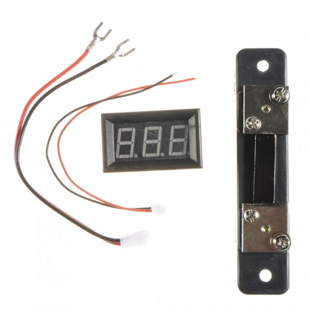Амперметр до 50 А (красный LED)