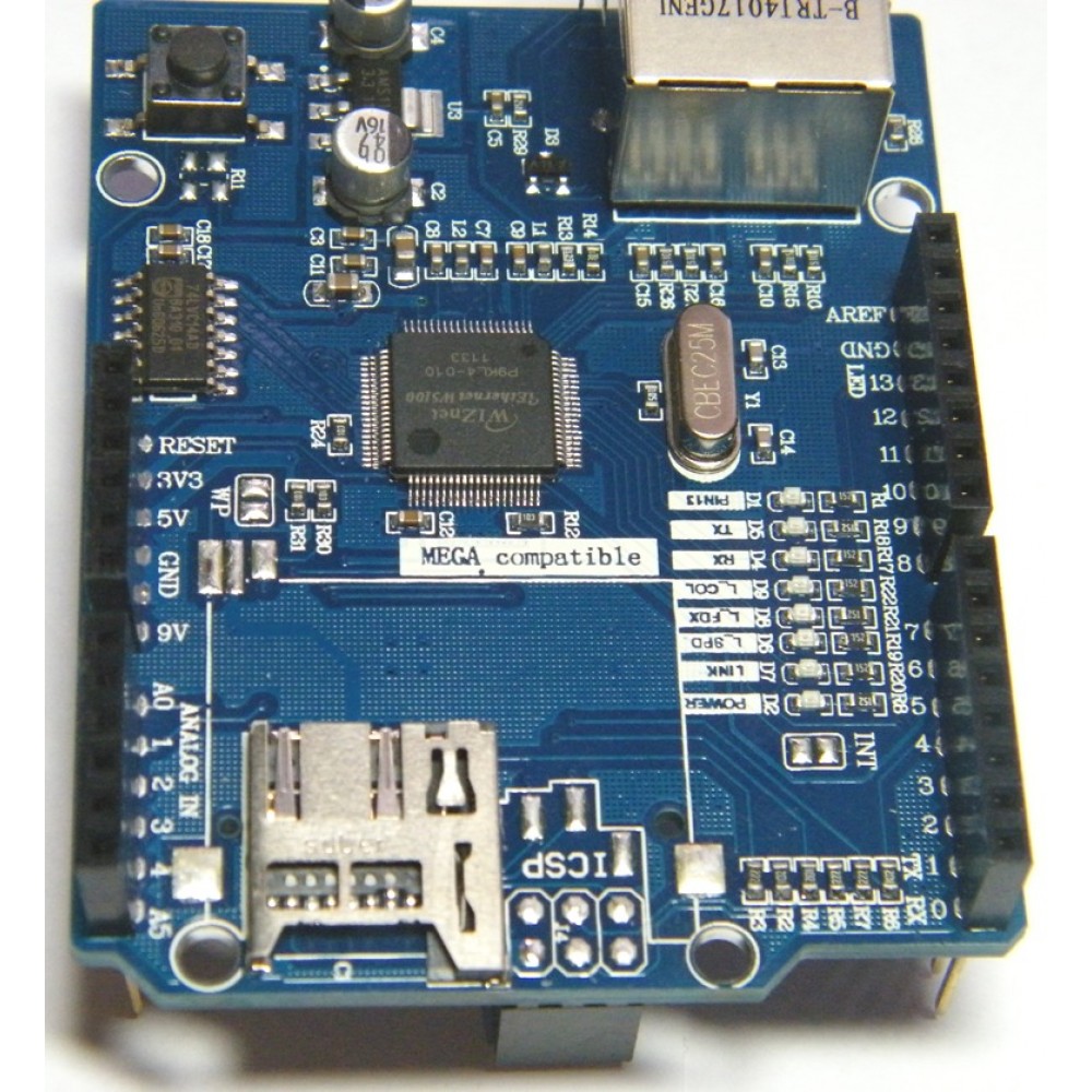 ПЛАТА Ethernet Shield MEGA W5100 для arduino