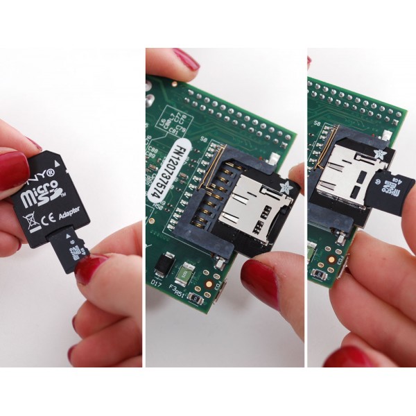 Адаптер MicroSD-карт низкопрофильный для Raspberry Pi
