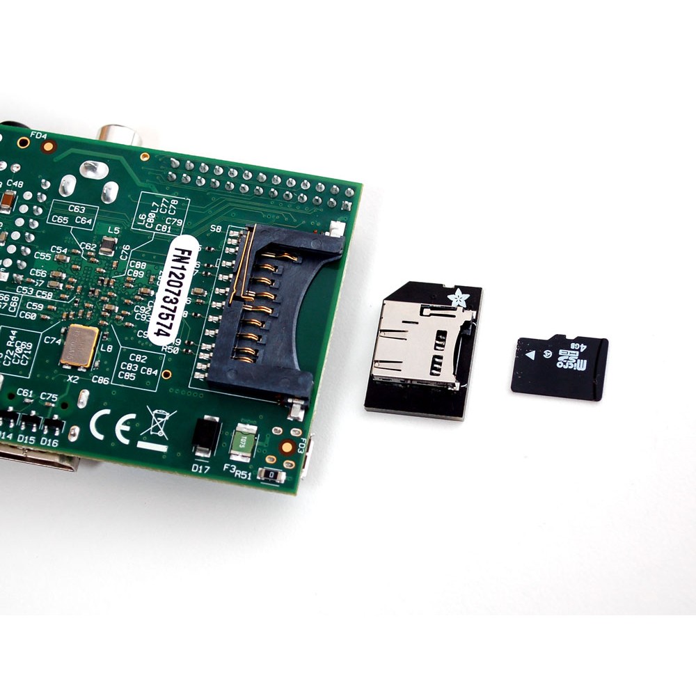 Адаптер MicroSD-карт низкопрофильный для Raspberry Pi