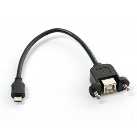 Переходник панельный для USB-кабеля / B "мама" -->> Micro-B "папа"