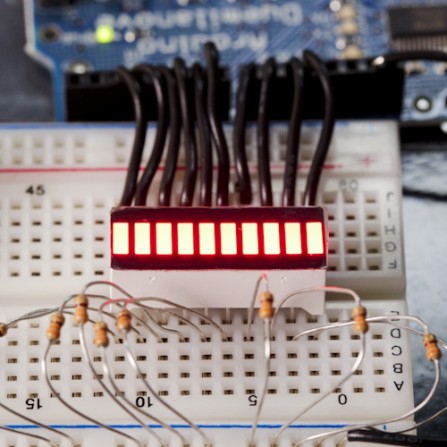 Красный 10segment LED прогресс бар для Arduino