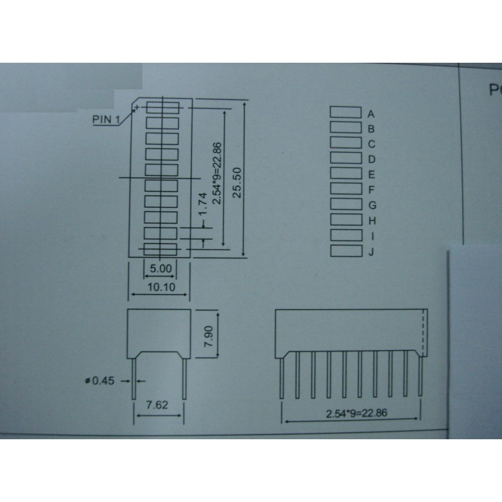 Красный 10segment LED прогресс бар для Arduino