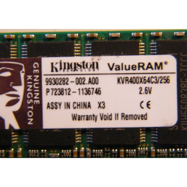 DDR 256 Mb PC 3200 Kingston Dov