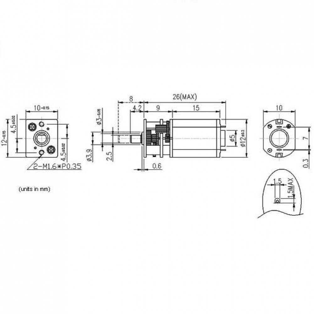 Мотор Micro Metal Gearmotor 30:1