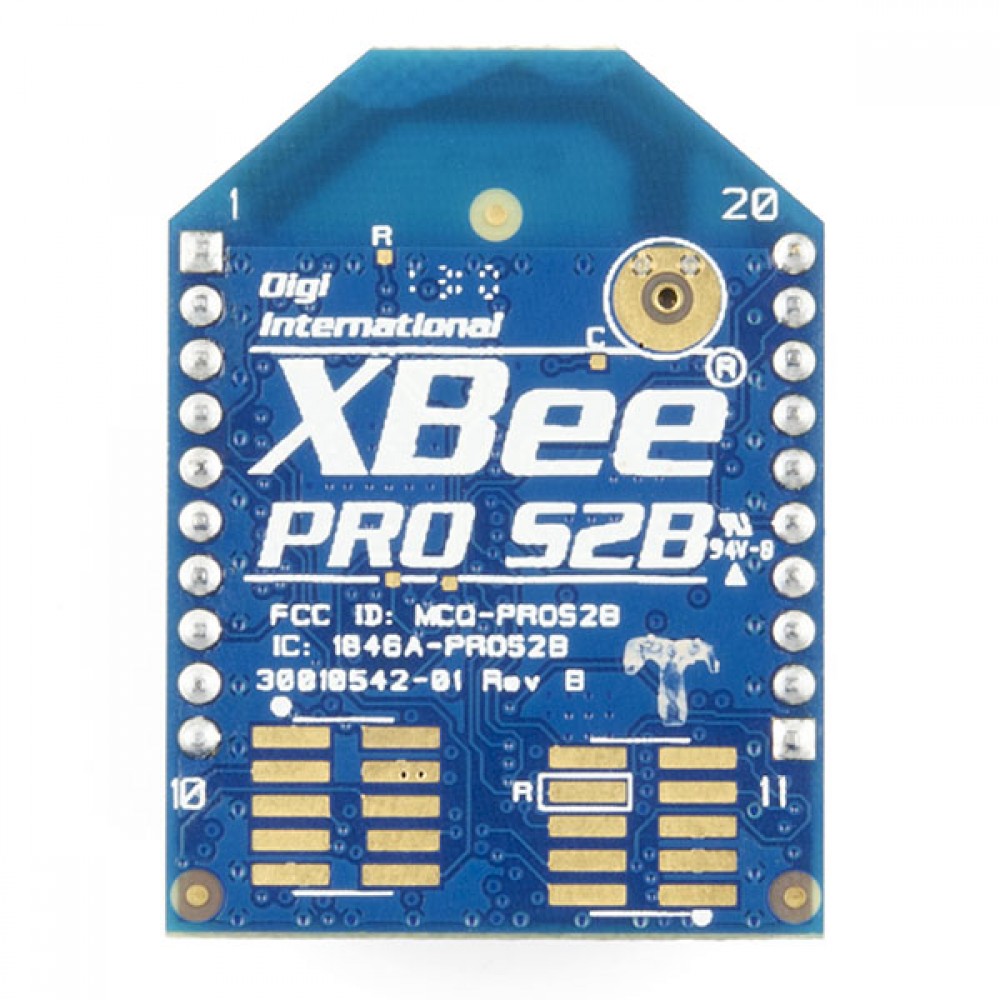 Модуль XBee Pro 63 мВт - PCB-антенна - Series 2B (ZigBee Mesh)