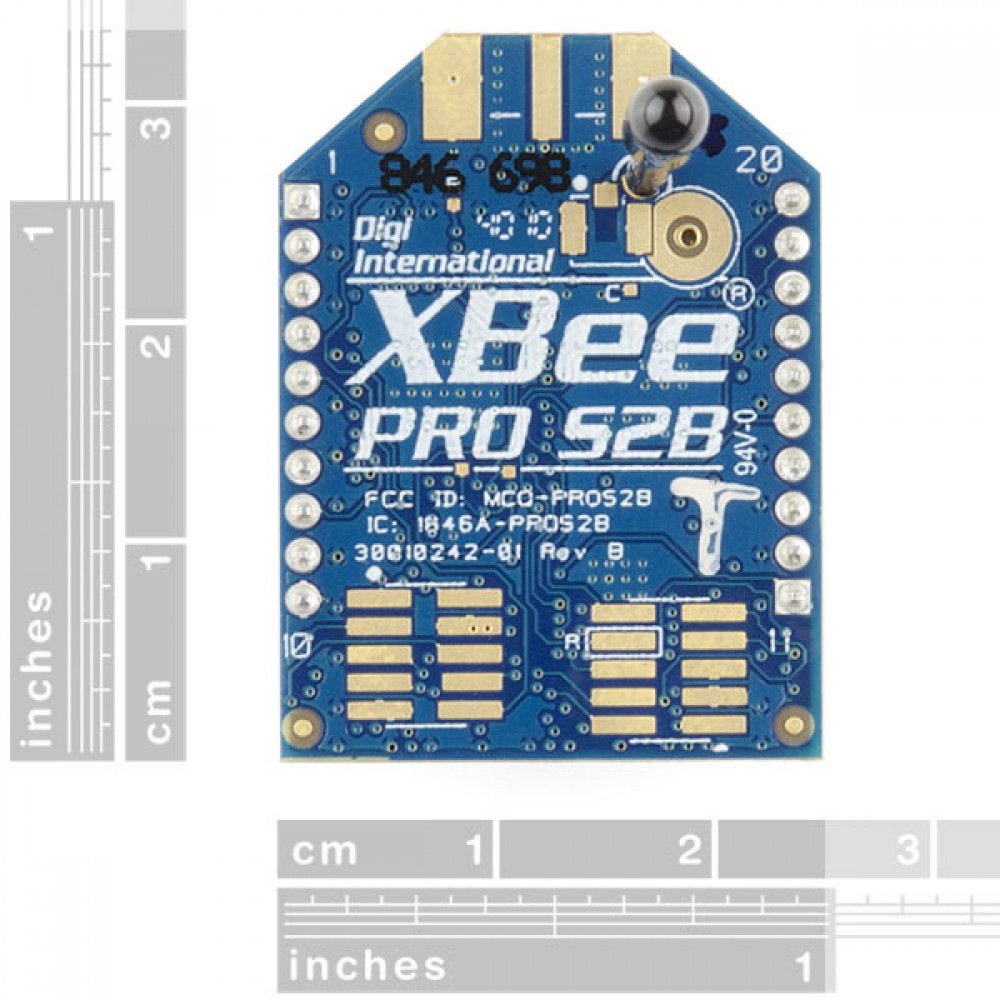 Модуль XBee Pro 63 мВт - проводная антенна - Series 2B (ZigBee Mesh)