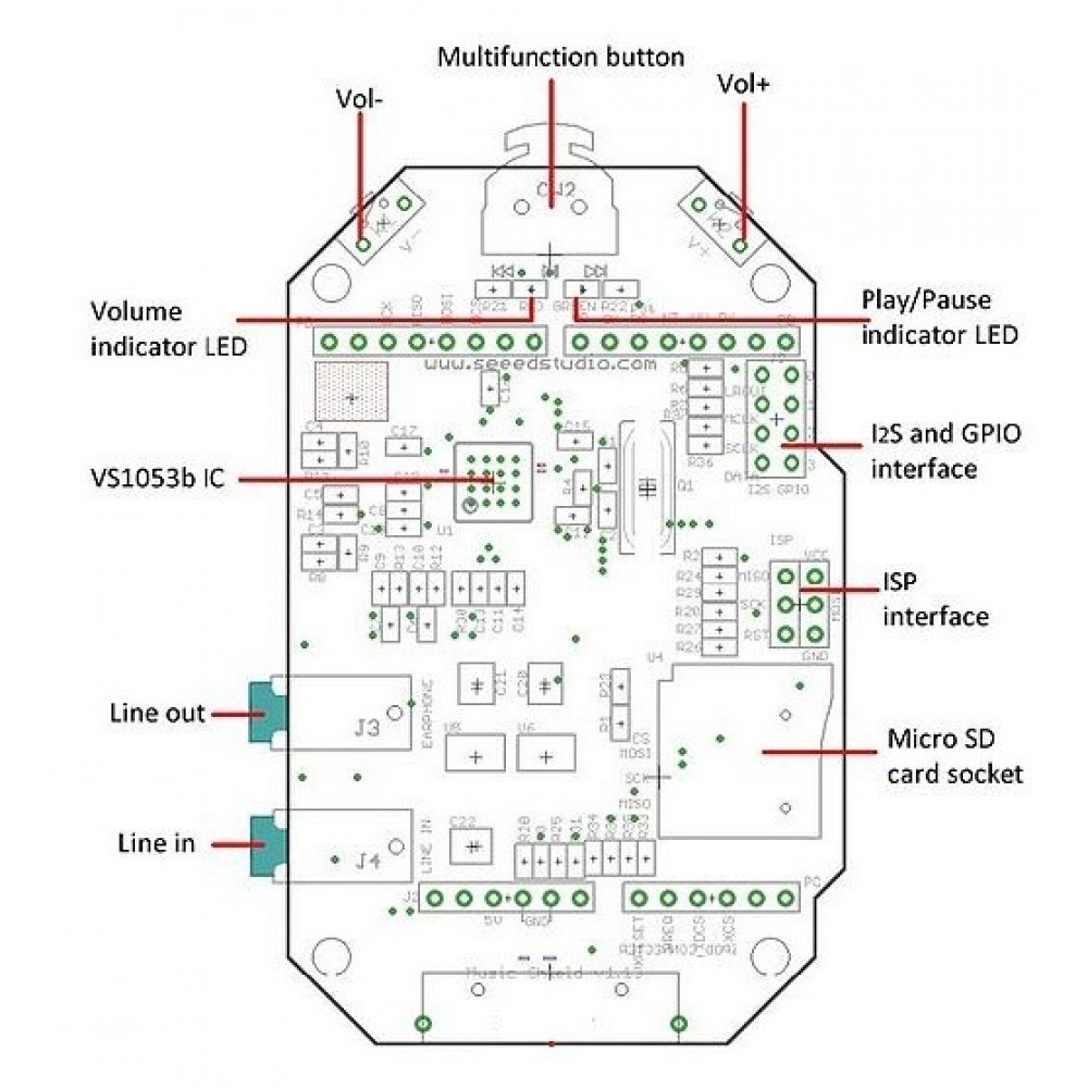 Music Shield музыкальный шилд для Arduino