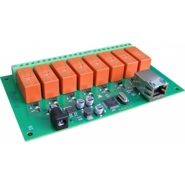 Управляемое Ethernet 8-канальное реле на 16А