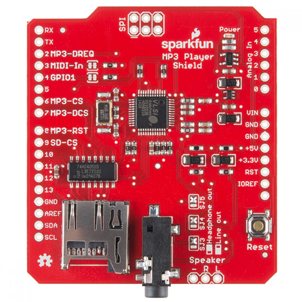Шилд MP3 Player Shield c разъемом под SD-карту