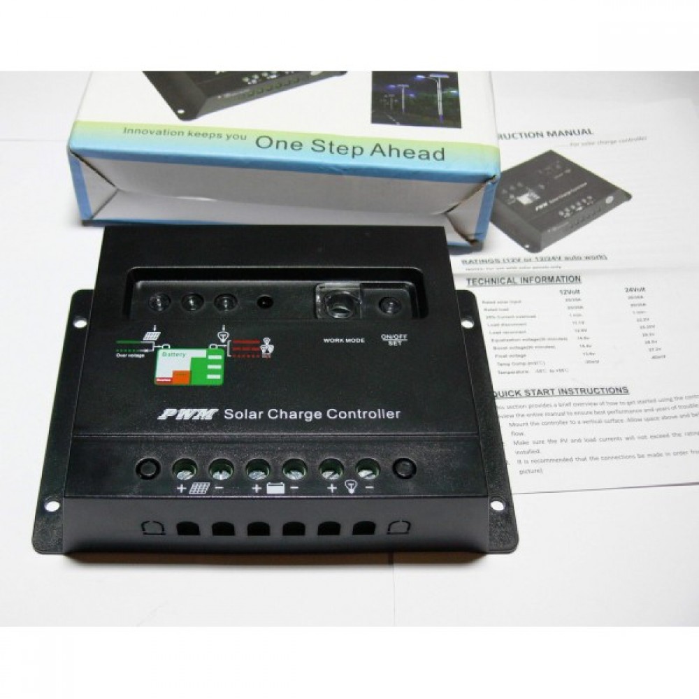 20A 12/24V контроллер зарядки Time/light солнечная