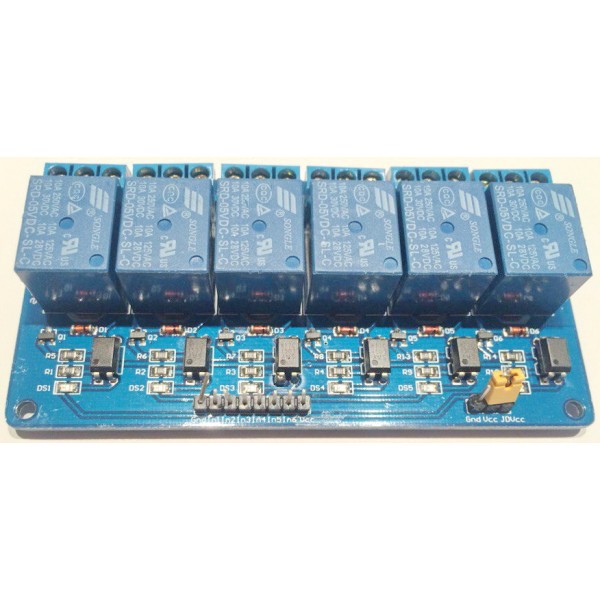 Модуль реле на 5V 6-канальный с оптическим переключением